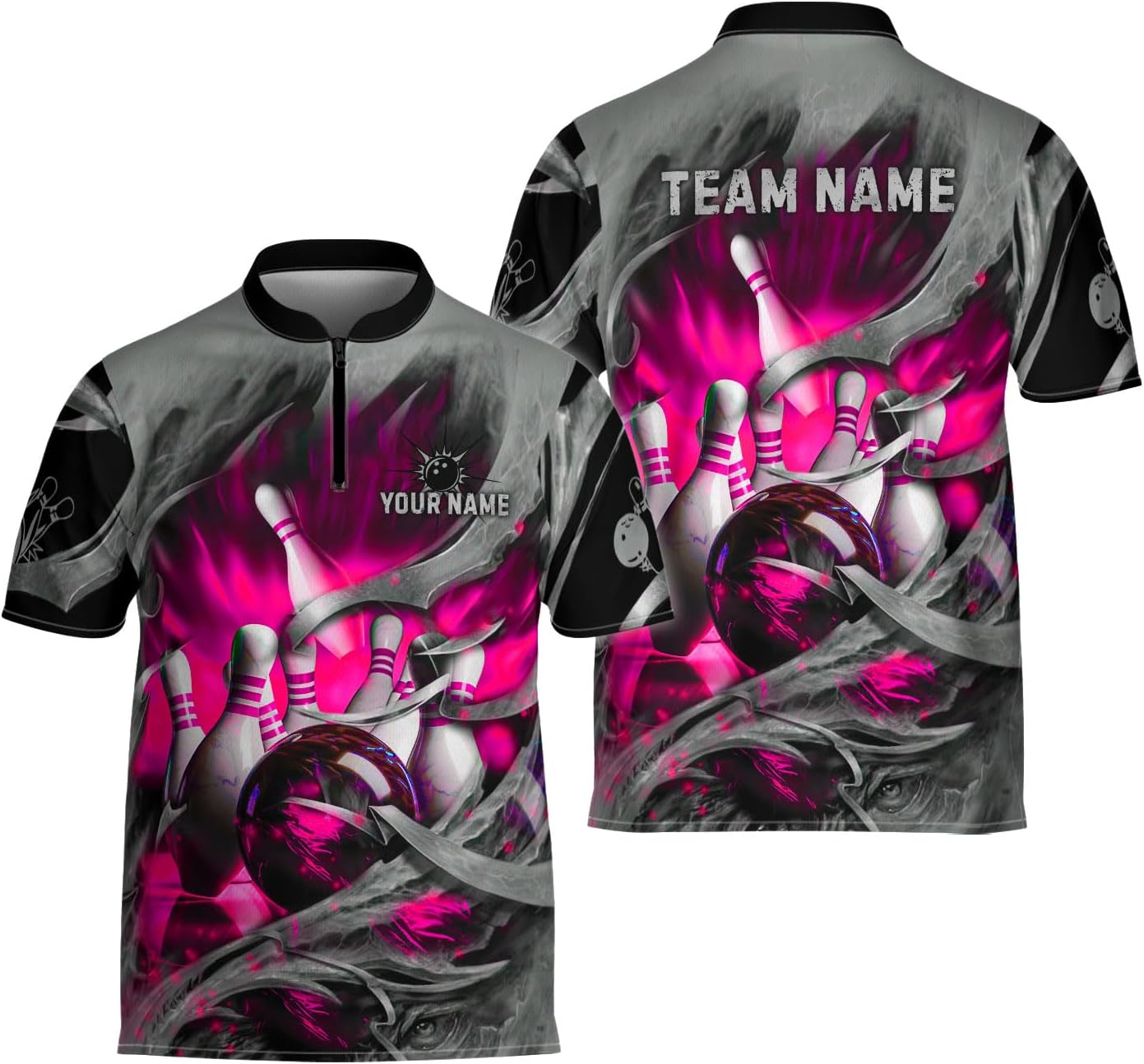 Ligthuy Personalized Bowling Jersey 3D, Bowling Shirts for Team, Bowling Shirt Unisex for Men Women, Bowling Shirts for Men