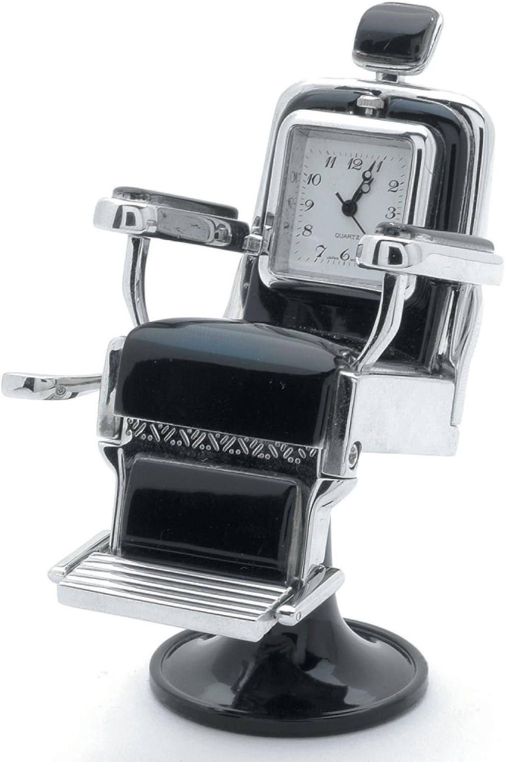 Sanis Enterprises 1.5"x1.5"x3.5" Silver Barber Chair Desk Clock