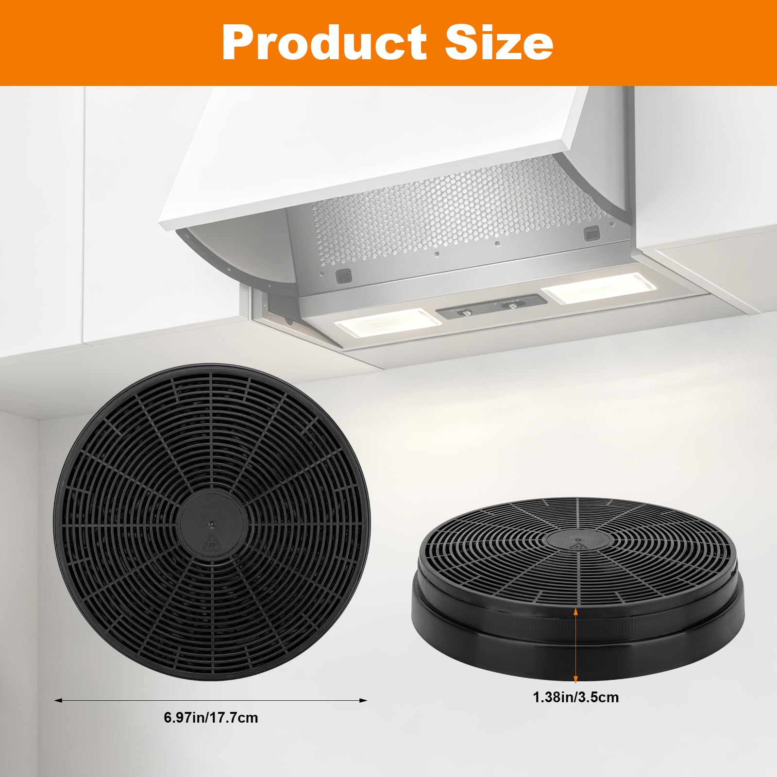 LAM2300 - Filtro de carbón activado para campanas extractoras Lamona LAM2300 LAM2501 LAM2502 LAM2550 LAM2575 LAM2700 para campanas extractoras de ventilación (4 unidades)
