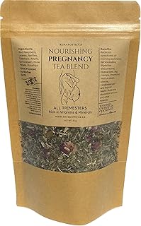 Nourishing Pregnancy Herbal Tea Blend | Women's Herbal Tea | Triple Goddess Tea Collection | Womb Health & Wellness | Menstrual Tea | Pregnancy Tea | Menopause Tea | 45 grams loose leaf herbal tea blend (Nourishing Pregnancy Herbal Tea Blend)