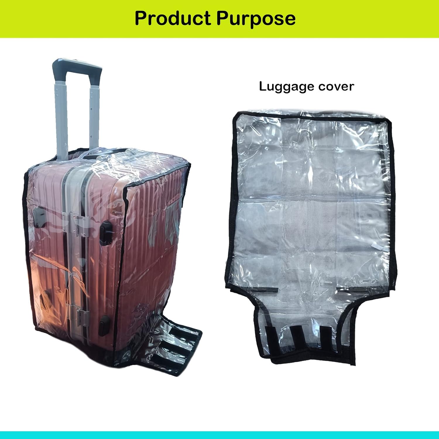 review SEHXIM Clear Luggage Protector Suitcase Cover PVC Luggage Cover Protector Waterproof Suitcase Protector Cover for Spinner Wheels Suitcase Luggage Accessories for Travel (22-Inch)
