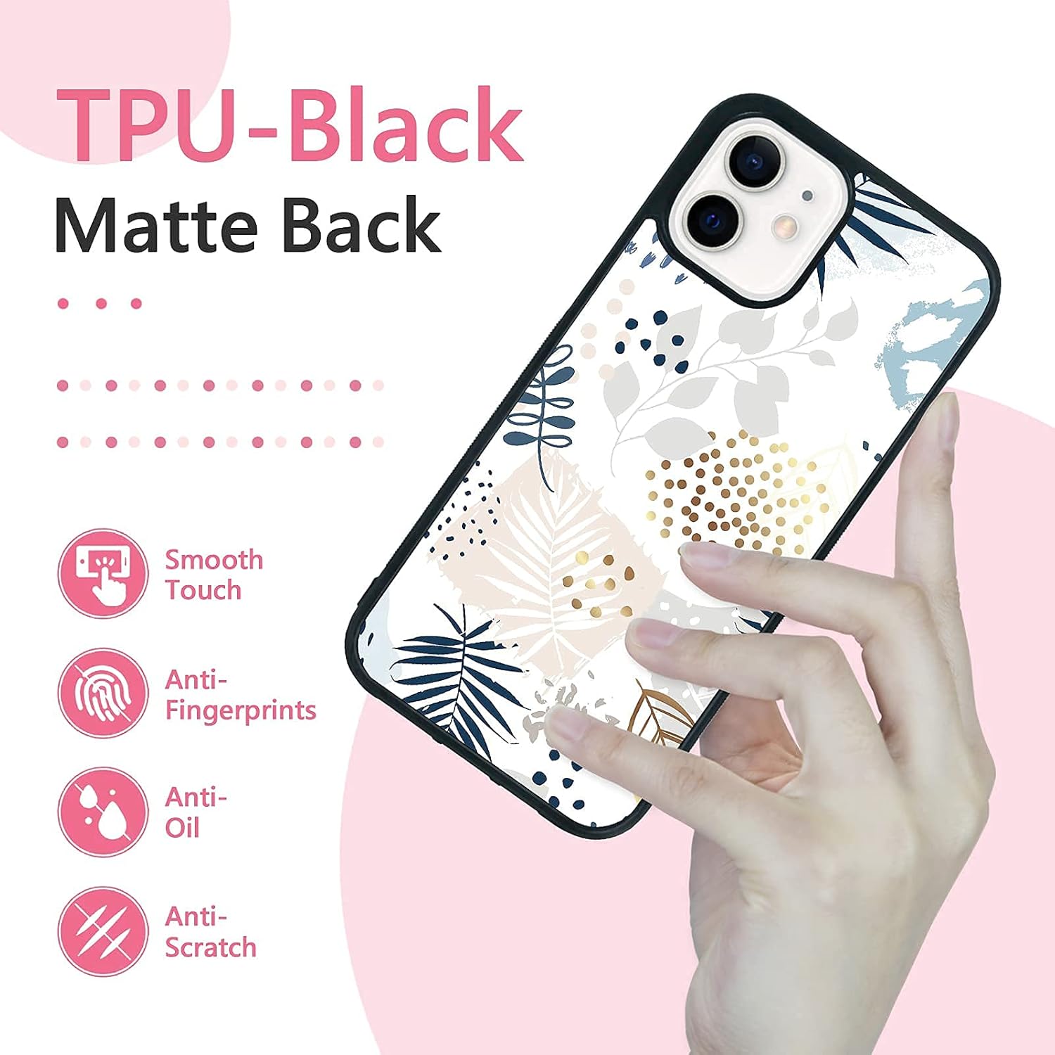 Compatible with iPhone 12 Case for Women - INMAN Phone Case for iPhone 12 Pro Case Girls Flowers Pattern for iPhone 12 Cases Shockproof Silicone Protective Cover : Cell Phones & Accessories