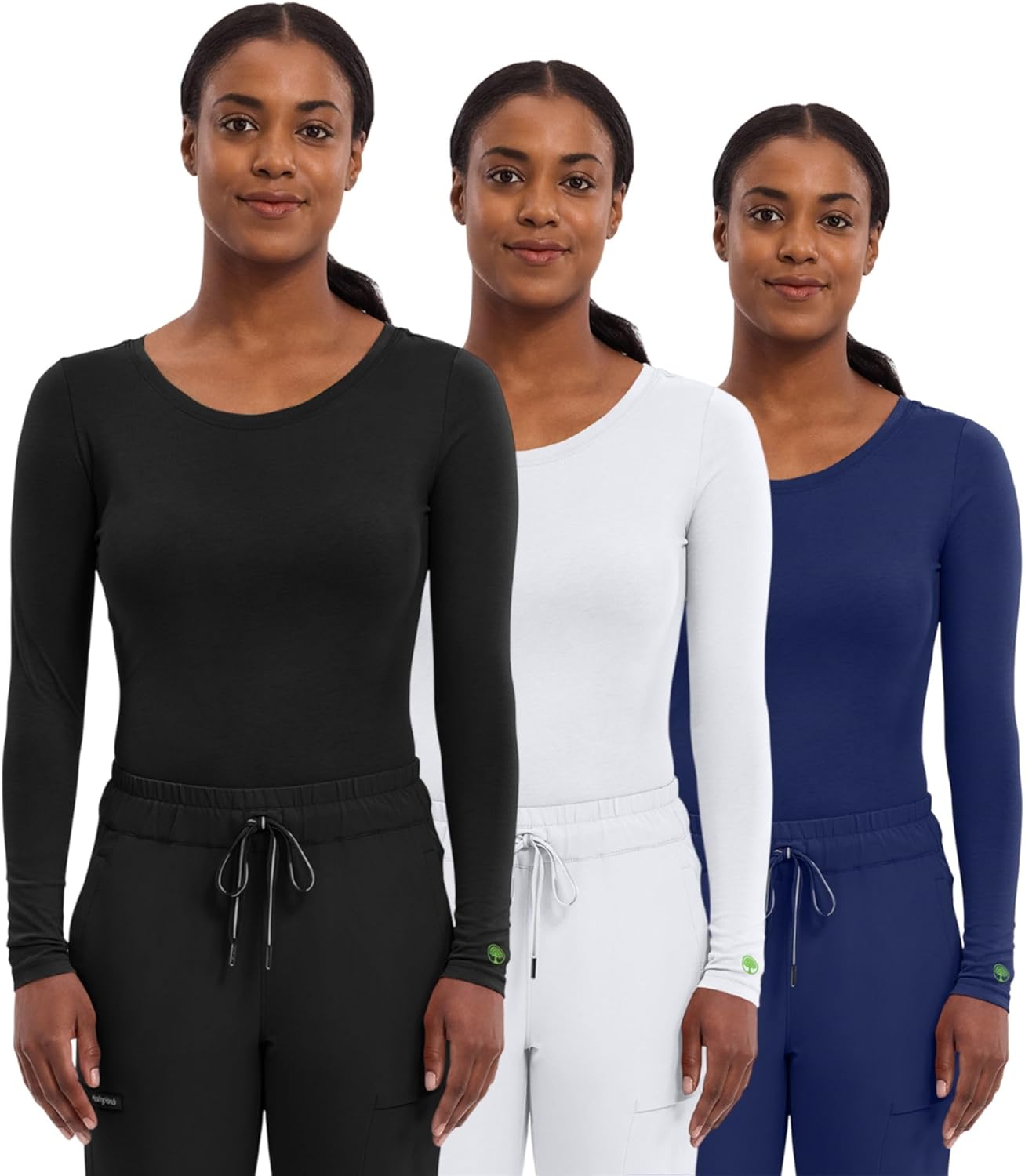 Healing Hands Women's Underscrub Soft Knit Melissa Longsleeve Scrub Tee with Breathable & Easy Care Fabric 5047