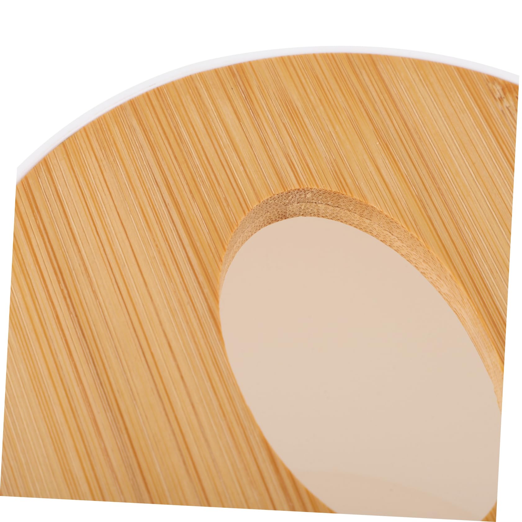 Zerodeko 2 pezzi Dispenser Rotolo Igienica con Bamboo e Contenitore Rotondo per Cucina e Bagno Portarotolo da Stabile per Organizzazione Casa e Ufficio Bianco