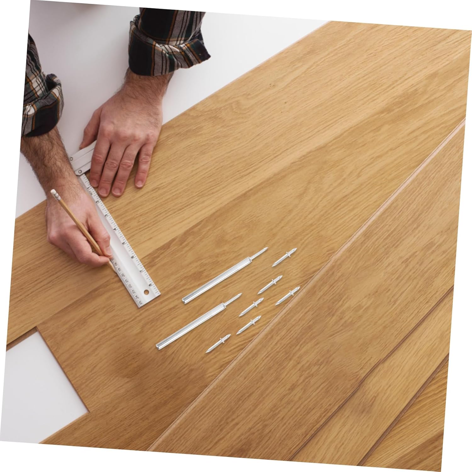 iplusmile 1set Double Headed Invisible Nails for Plaster Walls and Furniture Non-marking Skirting Board Fasteners Nails Sleeves Easy Installation for Home Decor and Picture Hanging