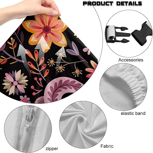 Miniatura 8 de Funda vibrante para silla de jugador con cremallera, fundas para silla de computadora, diseño de gallo floral, funda para sillas de juegos, anime, 4