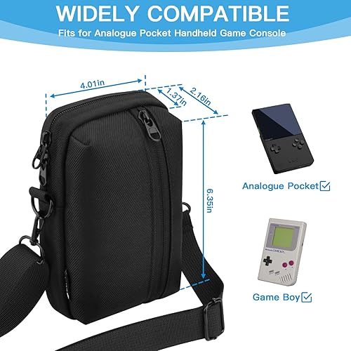 Miniatura 4 de CaSZLUTION Travel Case for Analogue Pocket, Portable Mini Game Player Storage Bag with Shoulder Strap Compatible with RG353V  RG35XX H Retro