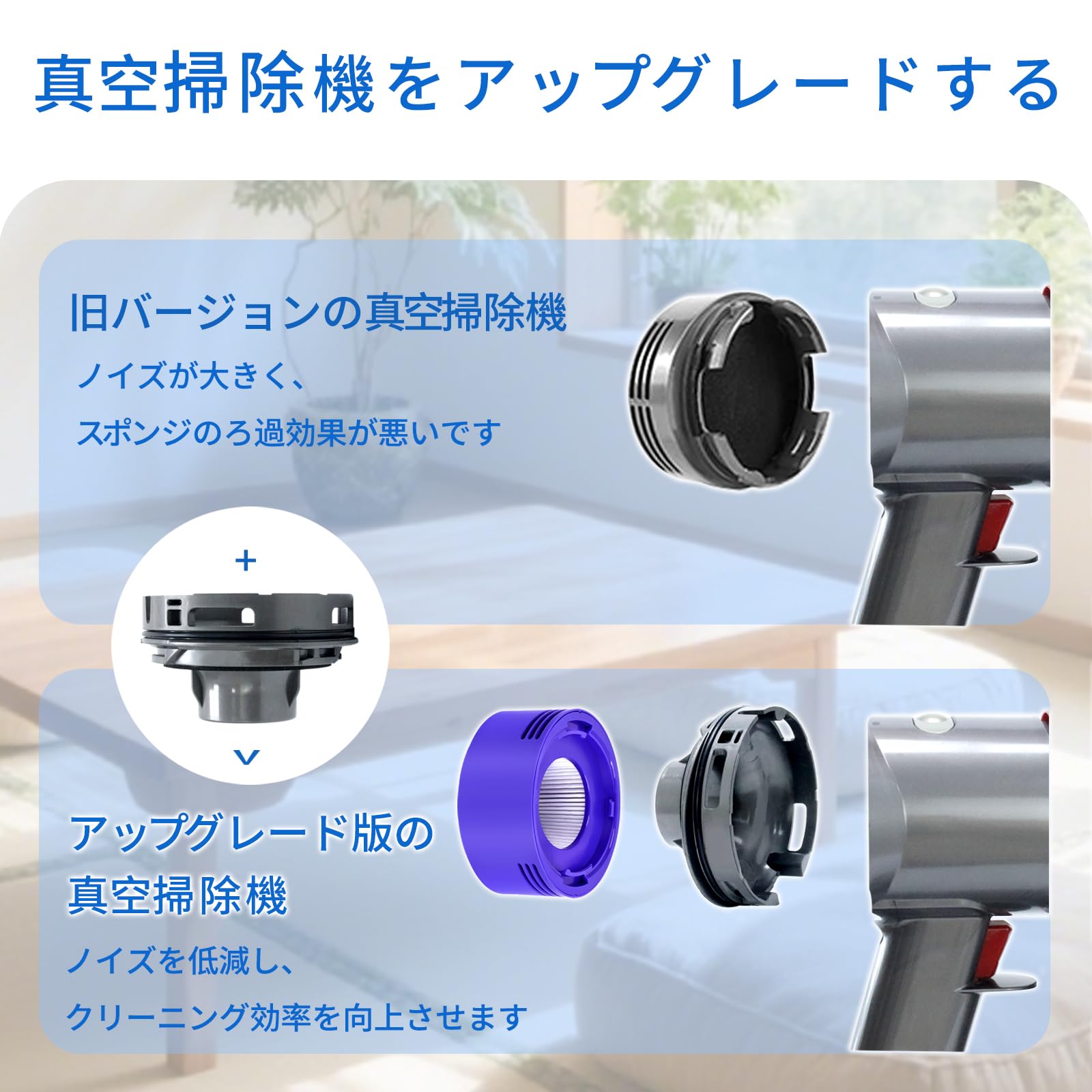 Amazon.co.jp: ダイソン 掃除機 フィルターV7 V8モータ背面カバー交換