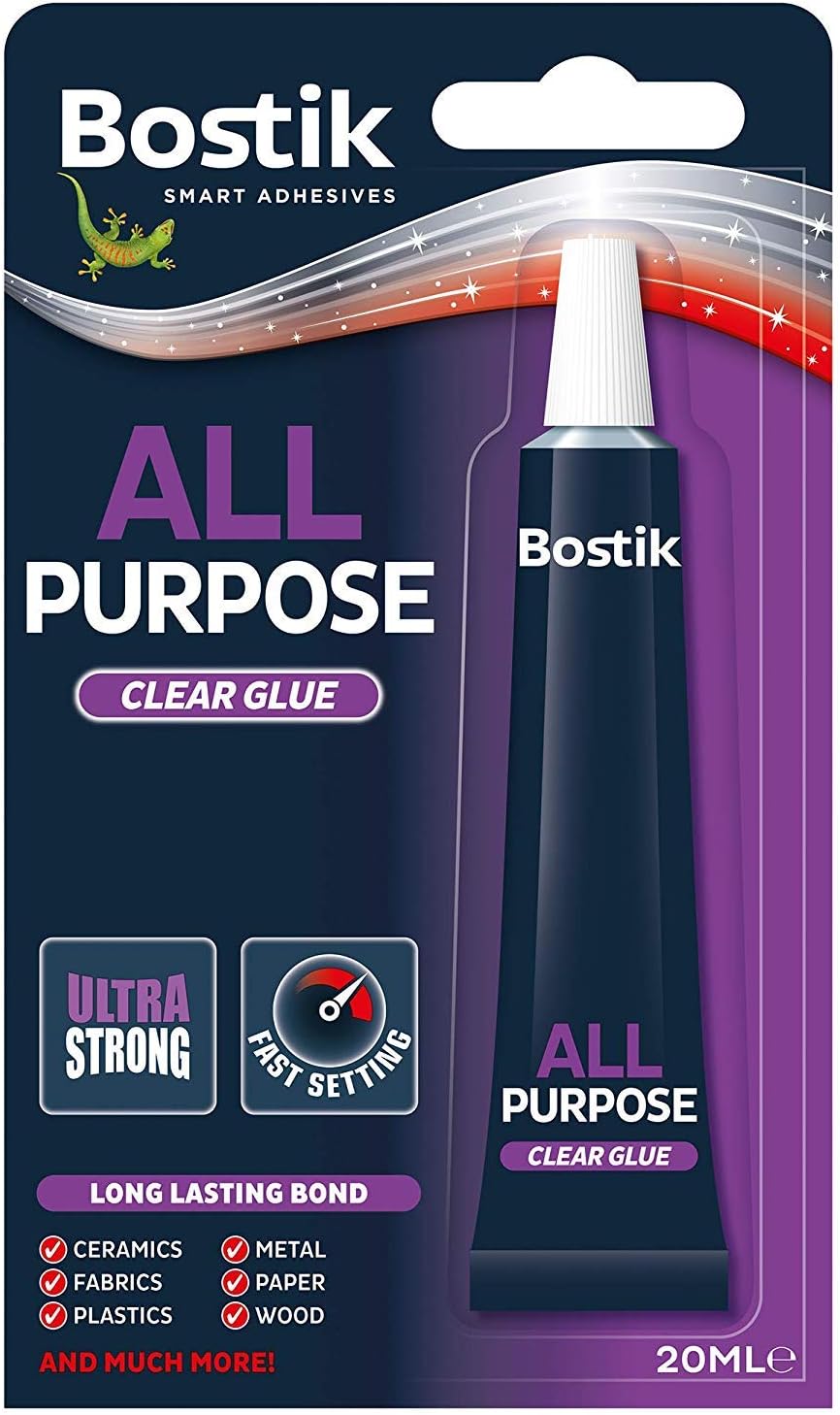 Bostik All Purpose Glu & Fix Extra starker Kleber, klar, 20 ml Amazon