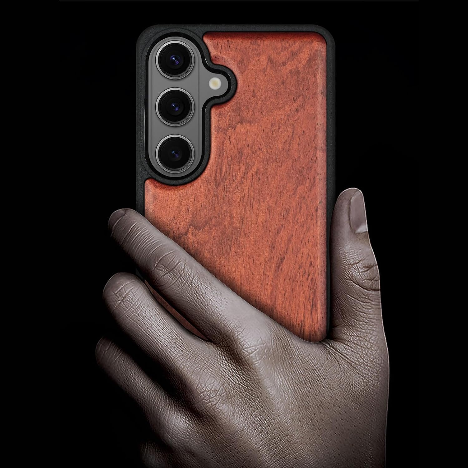 Carveit Magnetic Wooden Case for Galaxy S26+ Samsung S26 Plus Case, TPU Shockproof Cover & Wood Engraved, Compatible with MagSafe Wireless Chargers (Natural Grain) Rosy
