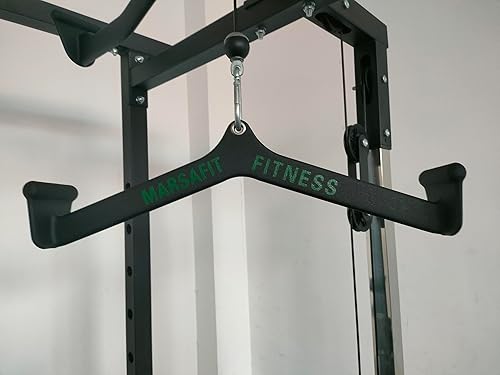 Vista 39 de Gimnasio en casa, fitness, remo, barra en V, polea en V, accesorio para máquina de cable, barra de bíceps, tríceps lat, barra de tracción trasera