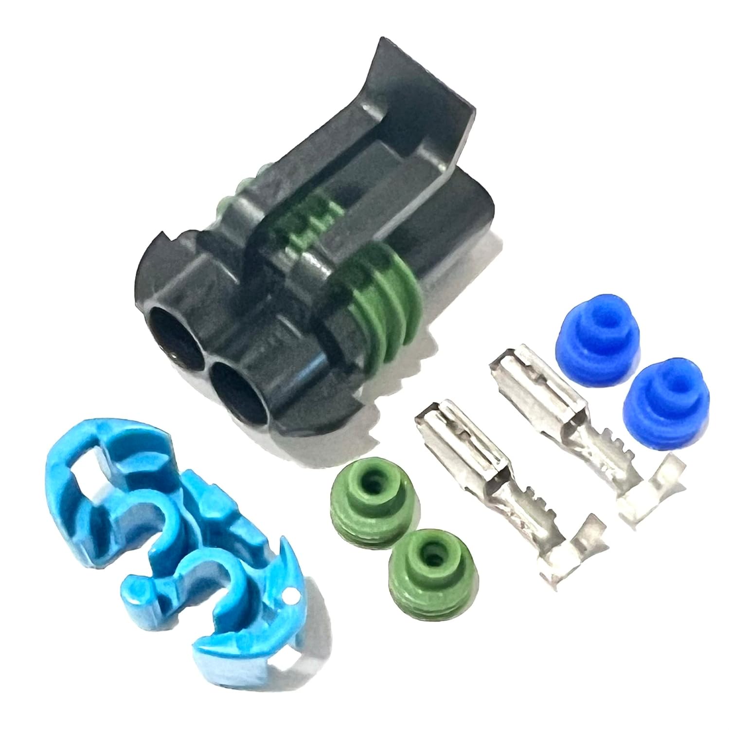 SPAL 30102050 16" Fan Sealed Puller Curved Blades 2024 CFM 12 Volt Cooling Replacement for Thermo King Tripac APU Evolution Carrier Condenser 78-2050 30102049 w Mating Connector Kit