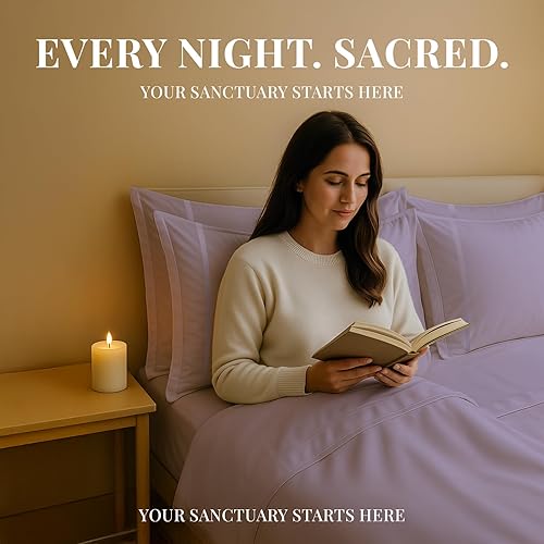 Miniatura 9 de Sacred Thread Juego de sábanas de 6 piezas de rayón derivado de bambú, vegano, refrescante y orgánico para el hogar y los hoteles, más 50 colores