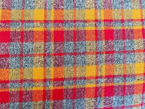 Mammoth Crimson Flannel Pattern Fabric | Design by Robert Kaufman