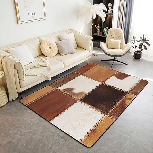 Miniatura 20 de Alfombras de Dirt Bike para Sala de Estar 4'11" x 3'3", Alfombras Antideslizantes de Motocross para Dormitorio, Alfombra de Bandera Americana Retro