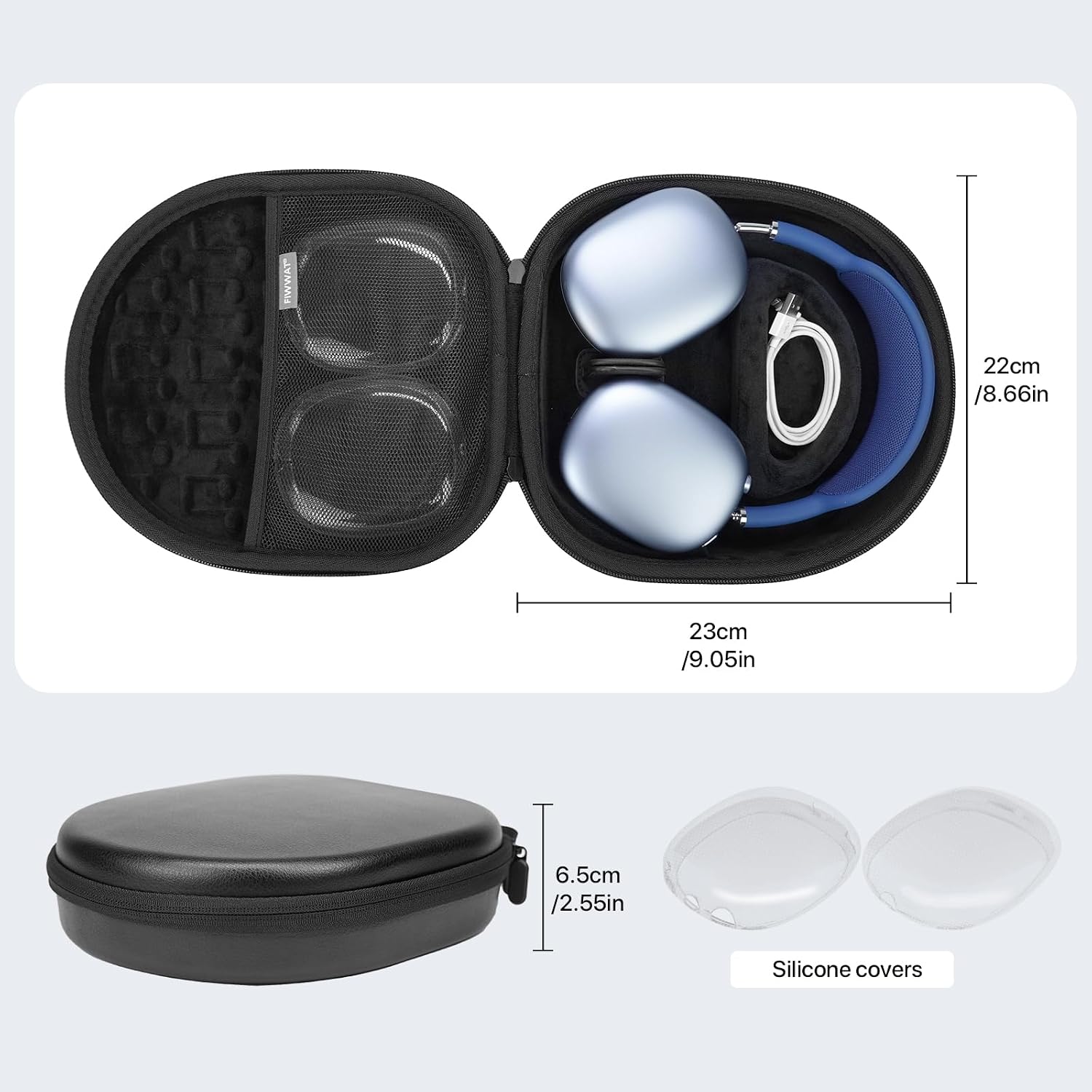 Case for AirPods Max with Sleep Mode, Magnetic Auto Sleep/Wake, Hard Shell image 2