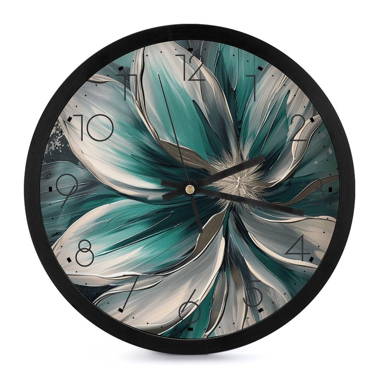 Horloge murale silencieuse sans tic-tac ronde 25 cm à affichage clair
