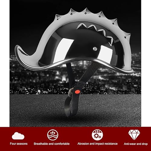 Miniatura 3 de Casco de motocicleta, casco de scooter aprobado por DOTECE, medio casco de motocicleta Tylish, ha pasado pruebas de seguridad vial y protege