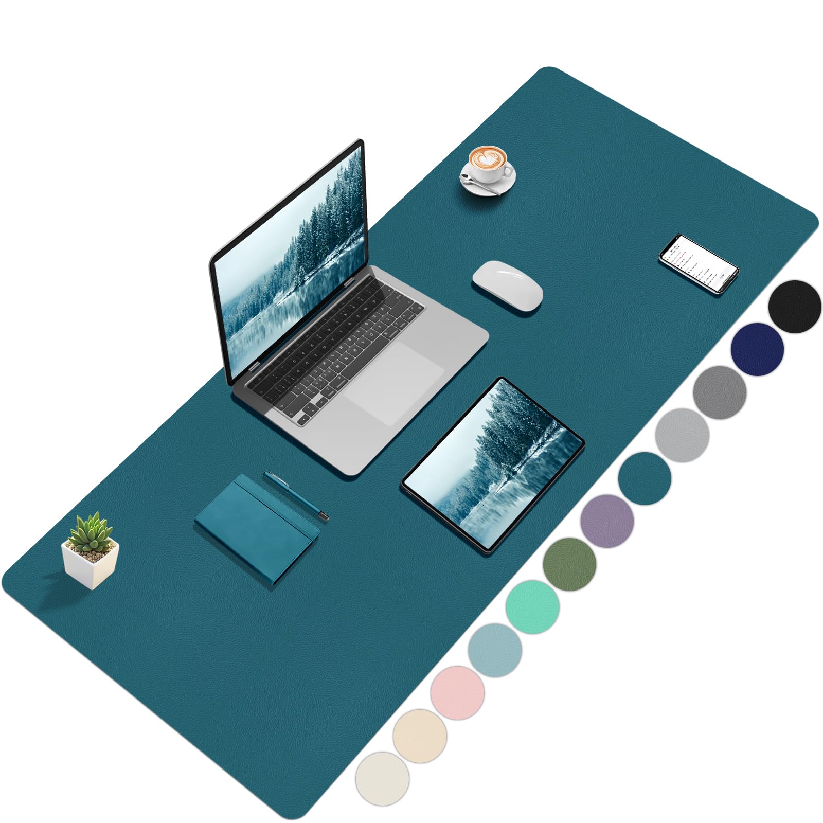Zindoo Sottomano da scrivania, 120 x 60 cm, colore: turchese