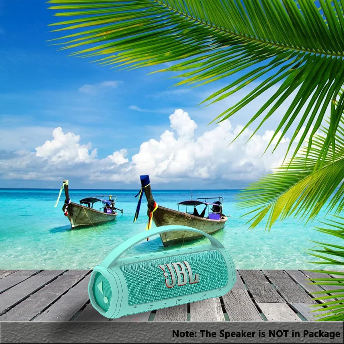 JCHPINE Silicone Cover Case for JBL Flip 6 Portable Bluetooth Speaker, Protective Carrying Holder for JBL Flip 6 Speaker Accessories (Teal Case) - Image 6