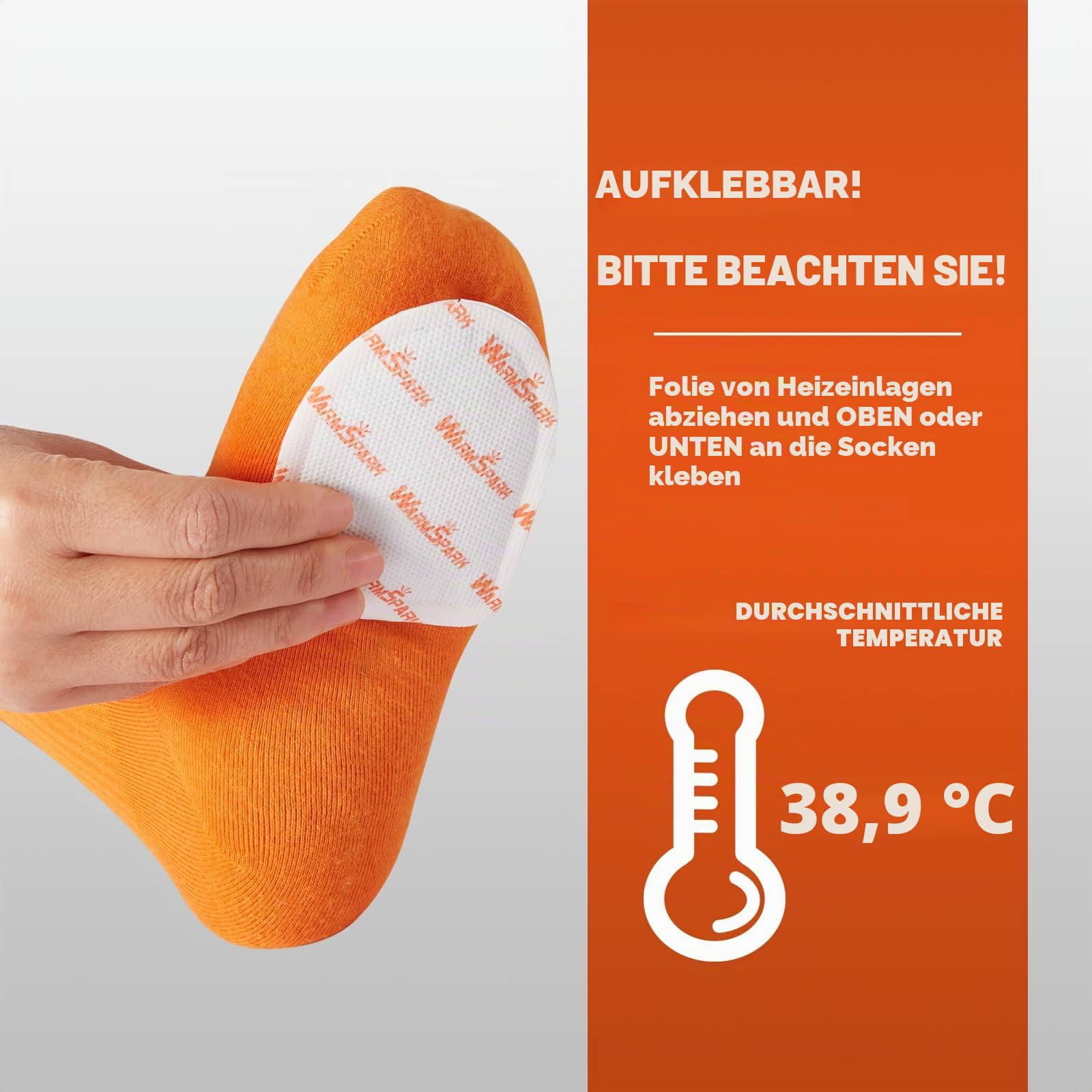 Zehenwärmer - 80 Fußwärmer Pads für Schuhe (40 Paar Zehenwärmer) Extra Wärmepads für 10 Stunden Wärme