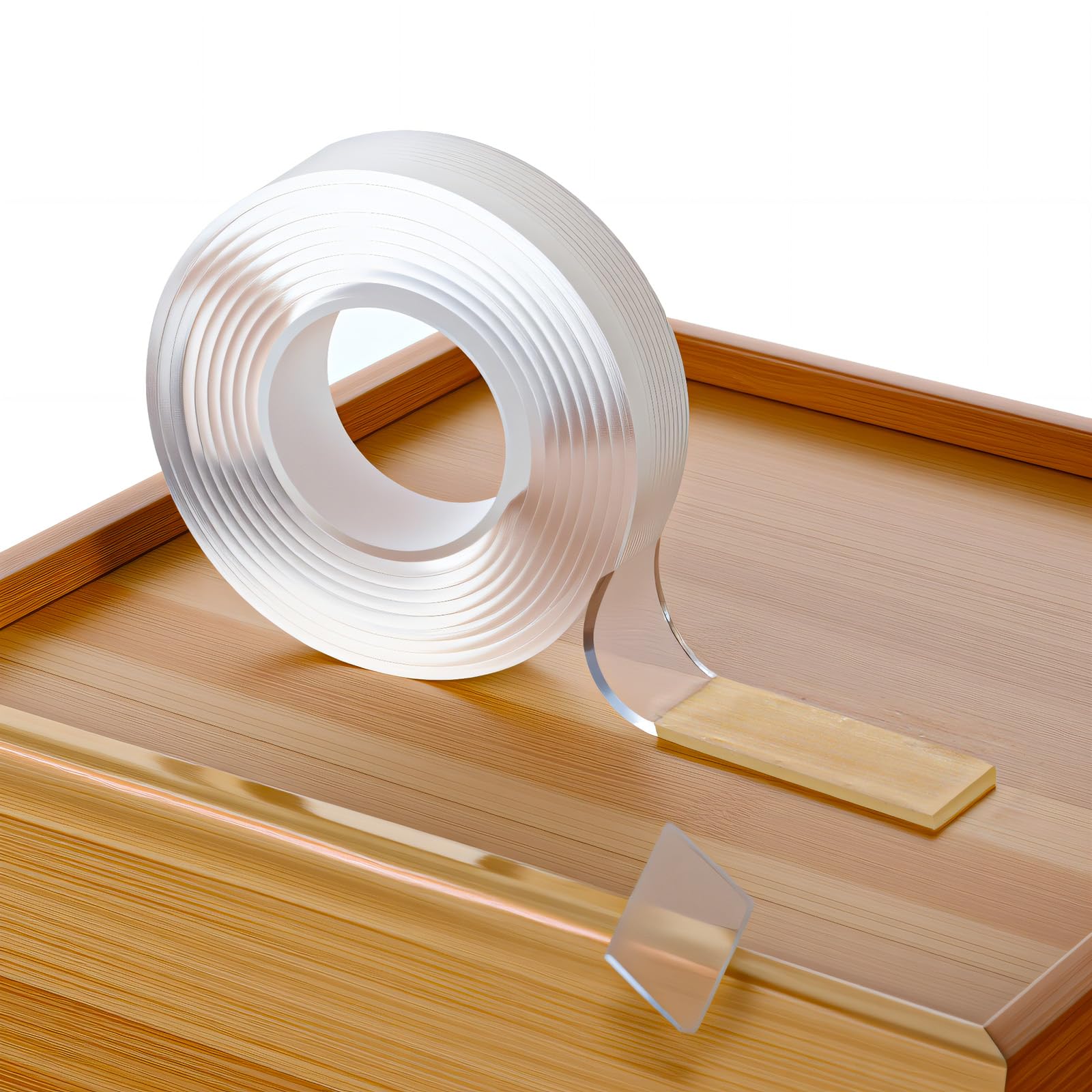 Sibba 2 x Transparent Kantenschutz 2x200 cm Selbstklebend Klebestreifen Vormontierter Edge Corner Wrap Cover Tape Schutzleiste Tischkantenschutz Klebebänder Eckenschutz für Glastisch Möbelkantenschutz
