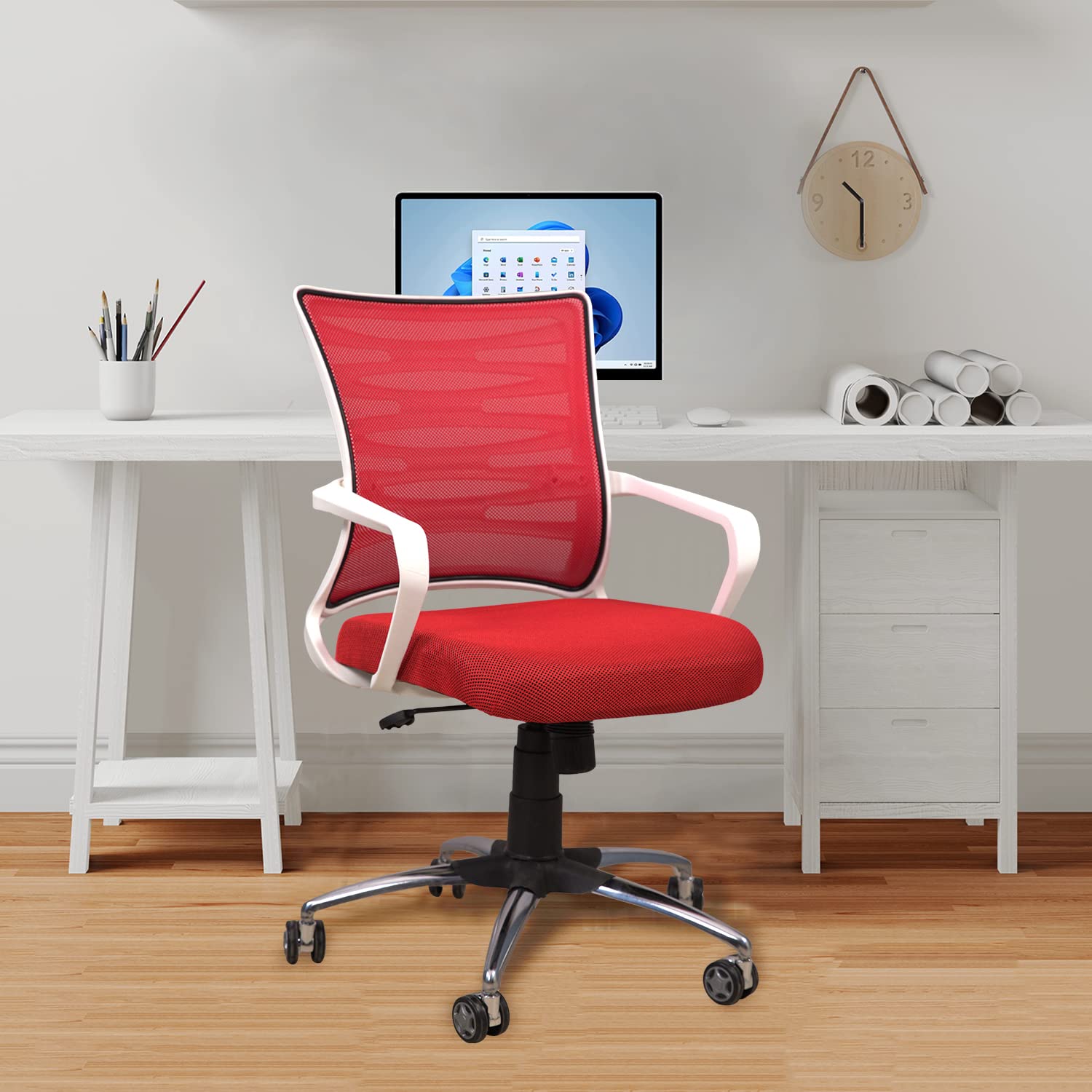 Kepler Brooks Mid Back Office Chair, Chair for Office Work at Home