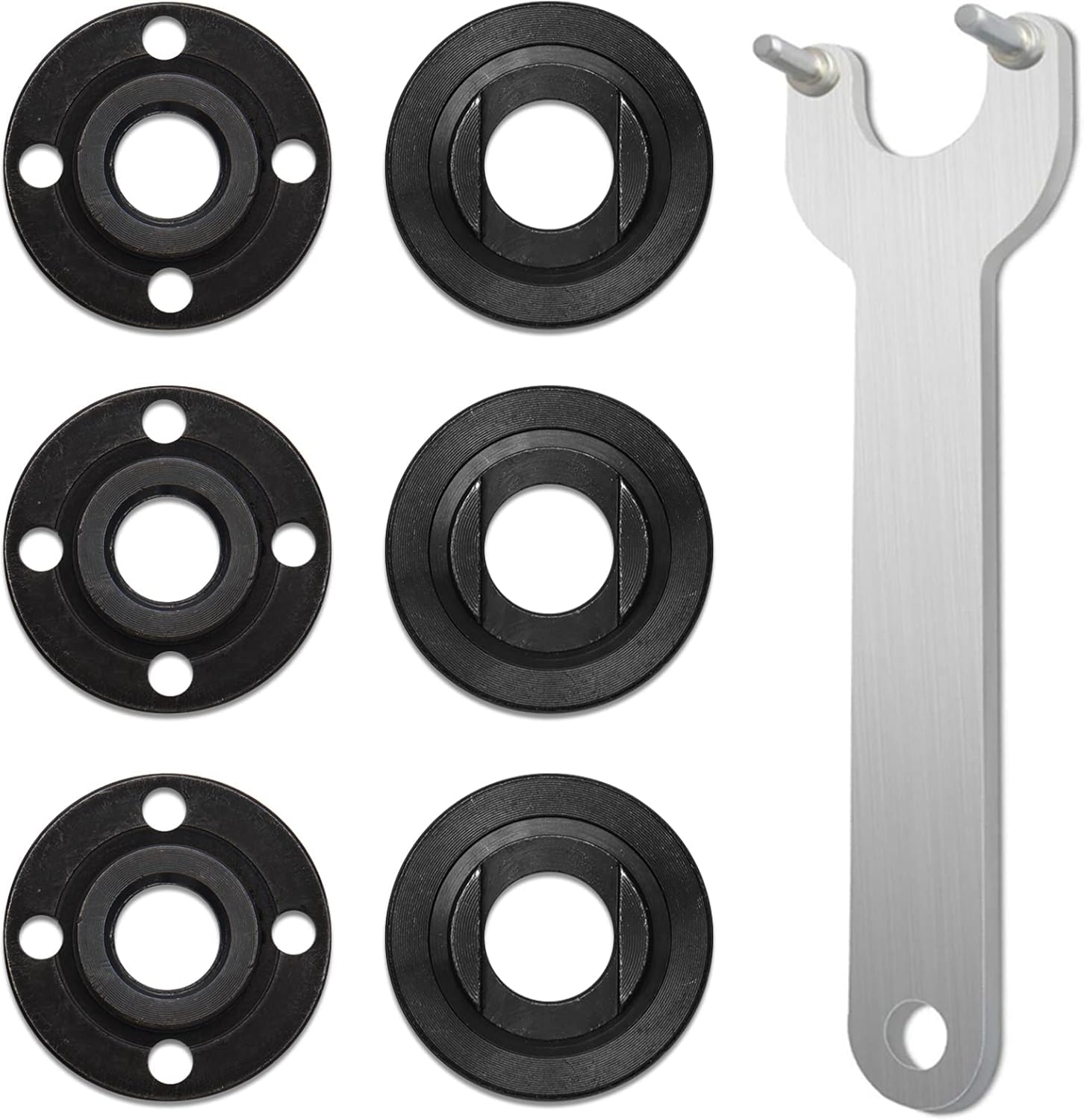 5" 5/811 Angle Grinder Flange Nut Wrench Kit Includes 6