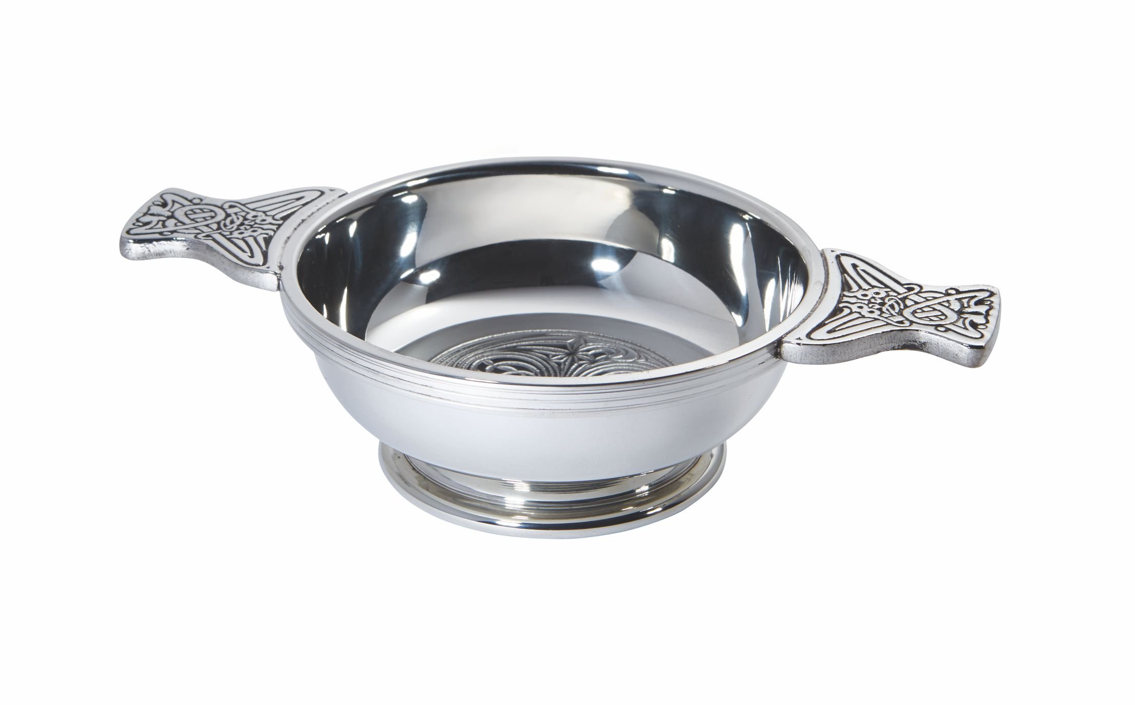 Wentworth Pewter - Kells Pewter Quaich Whisky Tasting Bowl Loving Cup Burns Night