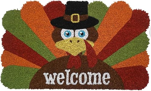 Miniatura 5 de Briarwood Lane Fall Home - Felpudo de fibra de coco de 30 x 18 pulgadas para interior y exterior