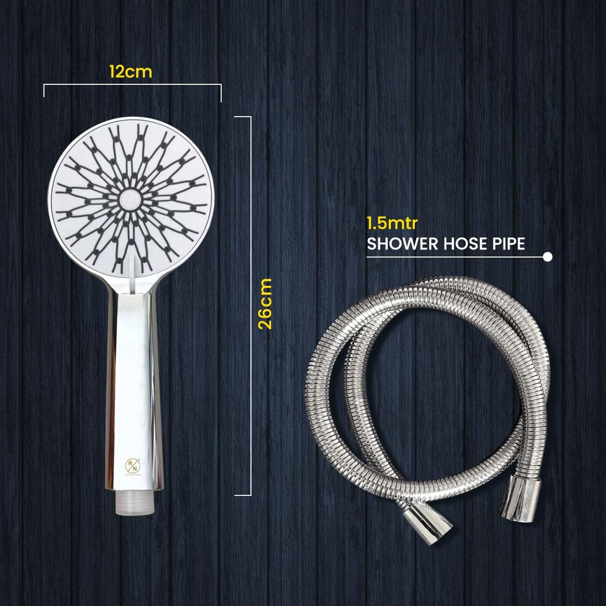 RN CP Hand Shower Stainless Steel Finish Bathroom Shower