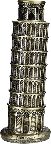Cutbar Torre de Pisa inclinada de 6 pulgadas, modelo de arquitectura, figuras retro famosas de Italia para decoración de escritorio del hogar,