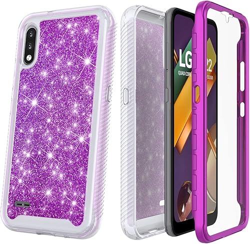 Compatible con LG K22, LG K32K22+ Plus con protector de pantalla incorporado, funda protectora de cuerpo completo a prueba de golpes, mate,