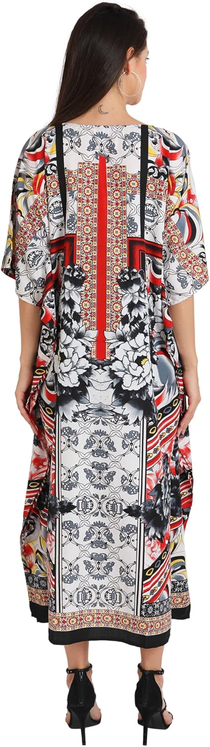 Miss Lavish London Kaftan for Women Dress Summer Swimsuit Cover Up, Plus Size Kaftan, Cruise & Caribbean Vacation Coverup - Image 8