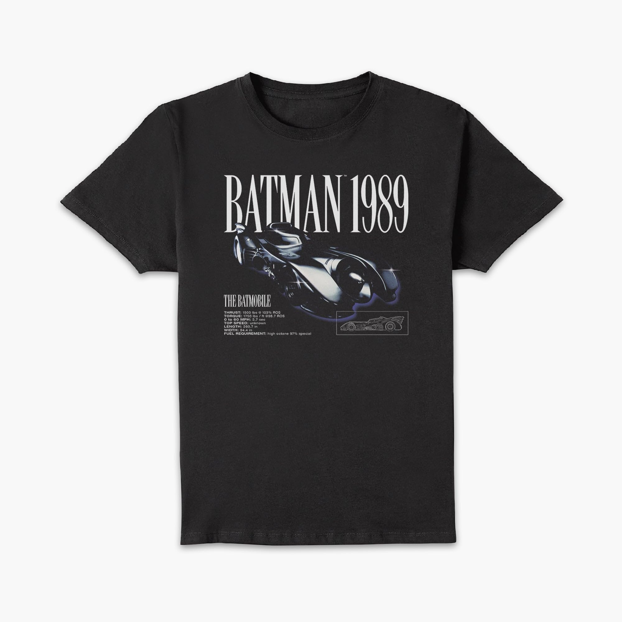 Zavvi Unisex Multi Batman Batmobile T-Shirt - Black L