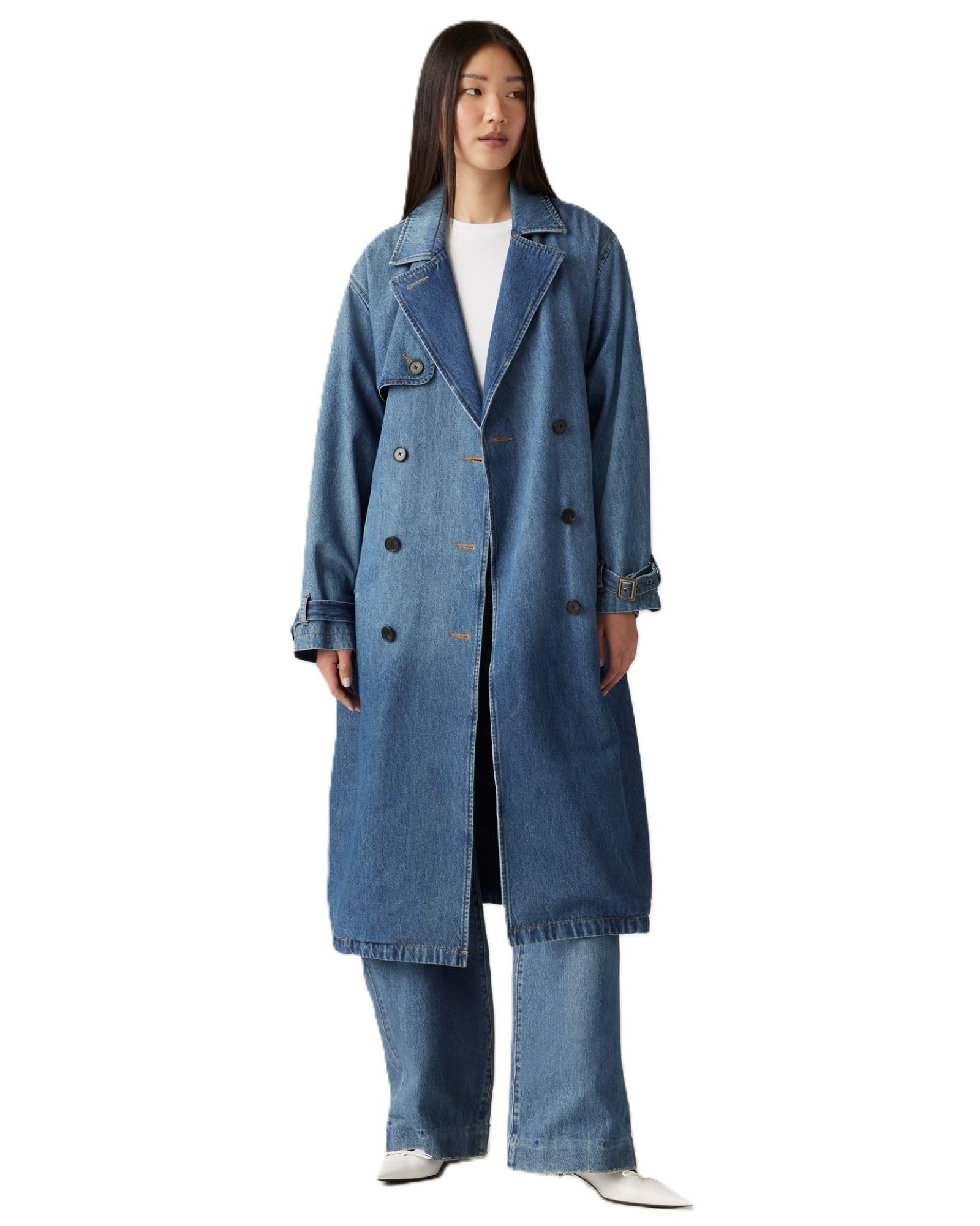 bluesdress トレンチコート セール】 シャンブレーギャバトレンチコート （トレンチコート