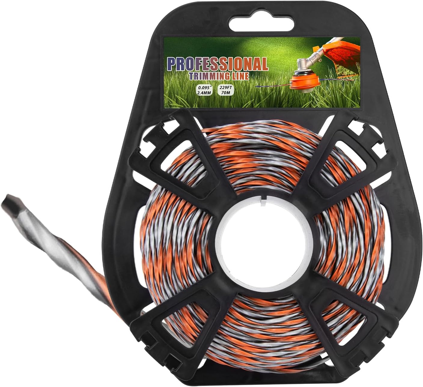 9304303 Carbon Trimmer Line, Cross-Shaped CF3 Pro, 0.095 inch x 229 FT, Professional Grade String Line