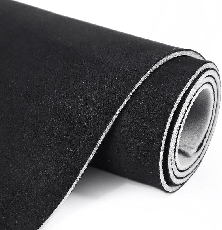 Suede Headliner Fabric with Foam Backing, Car Interior Repair Wrap Packaging Replacement, Universal DIY Headliner Material for Cars Trucks SUVs Roof, Car Accessories (Black)