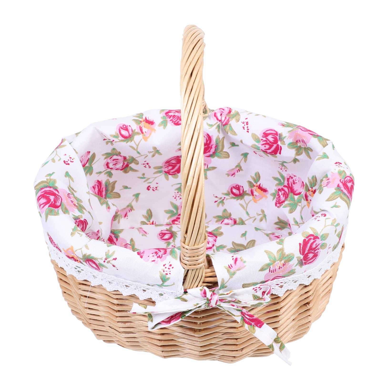 TOPBATHY Panier De Pique- Tressé Main Panier Portable pour Extérieur Cueillette De Fruits