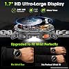 Reloj Inteligente Militar para Hombre, Pantalla HD de 1.7" con Dos Linternas/1400mAh/Más de 110 Modos Deportivos, Reloj de Seguimiento de Fitness Sumergible, Compatible con Android y iPhone (2 Correas) 7