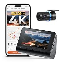 70mai A800SE Dashcam 4K+1080P GPS WiFi, Doppia Telecamera Auto Fronte/Retro