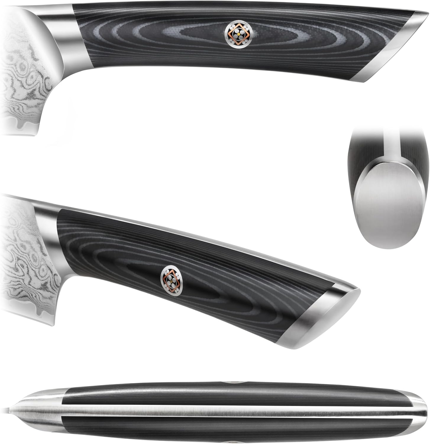 Cangshan KURO Series 8-Inch Carving and Sashimi Knife with Sheath, High Carbon X-7 Damascus Steel, 504227 - Image 4