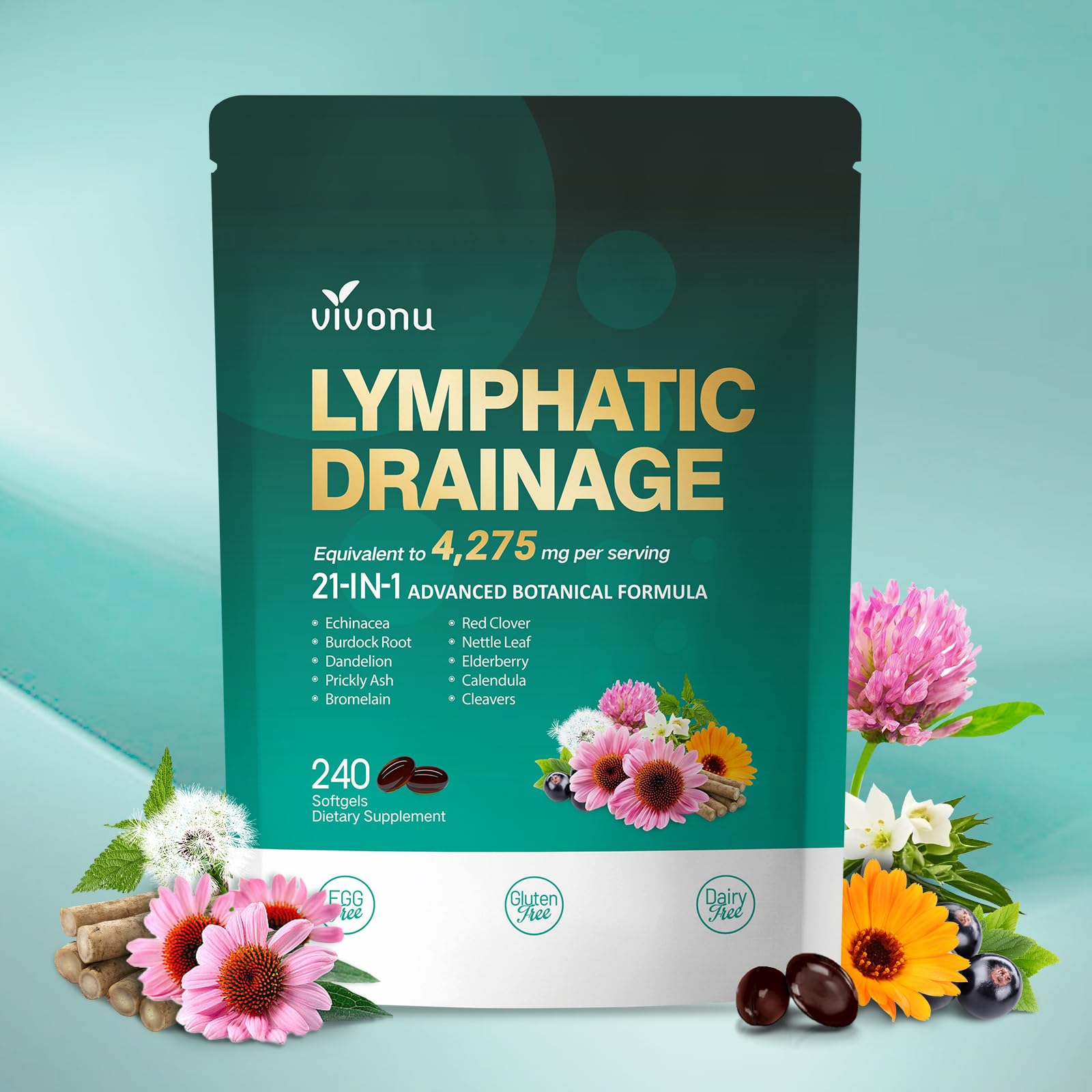 VIVONU Lymphatic Drainage Supplements