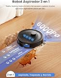 Lefant M2 Plus Robot Vacuum Cleaner 6000Pa with Automatic Dust-Draining Station, Laser Navigation with Mapping, Obstacle Avoidance PSD, 140 Mins, Ideal for Pet Hair - 2