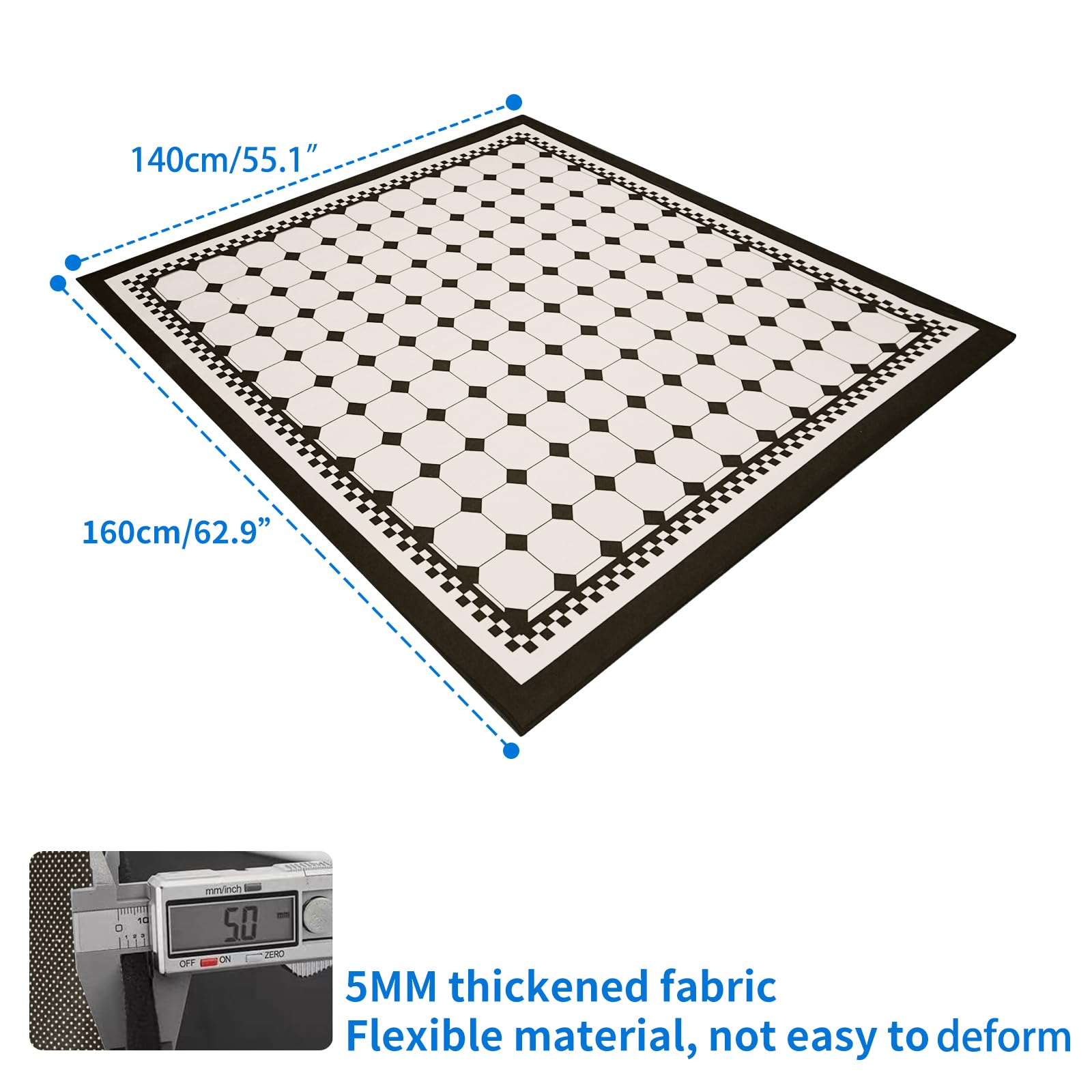 Tappetino per Batteria 160 x 140 cm - Antiscivolo Essenziale per Prestazioni Stabili - Insonorizzato per Bambini - Regalo per Mini Kit