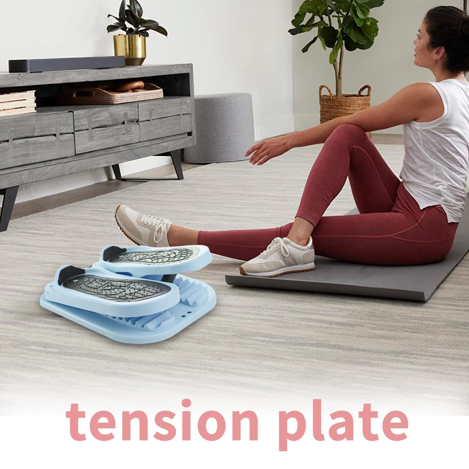 Pedana elastica per polpacci, per fitness, pieghevole, 2 in 1, con piastra di tensione, per allenamento, palestra, fitness, yoga, ufficio