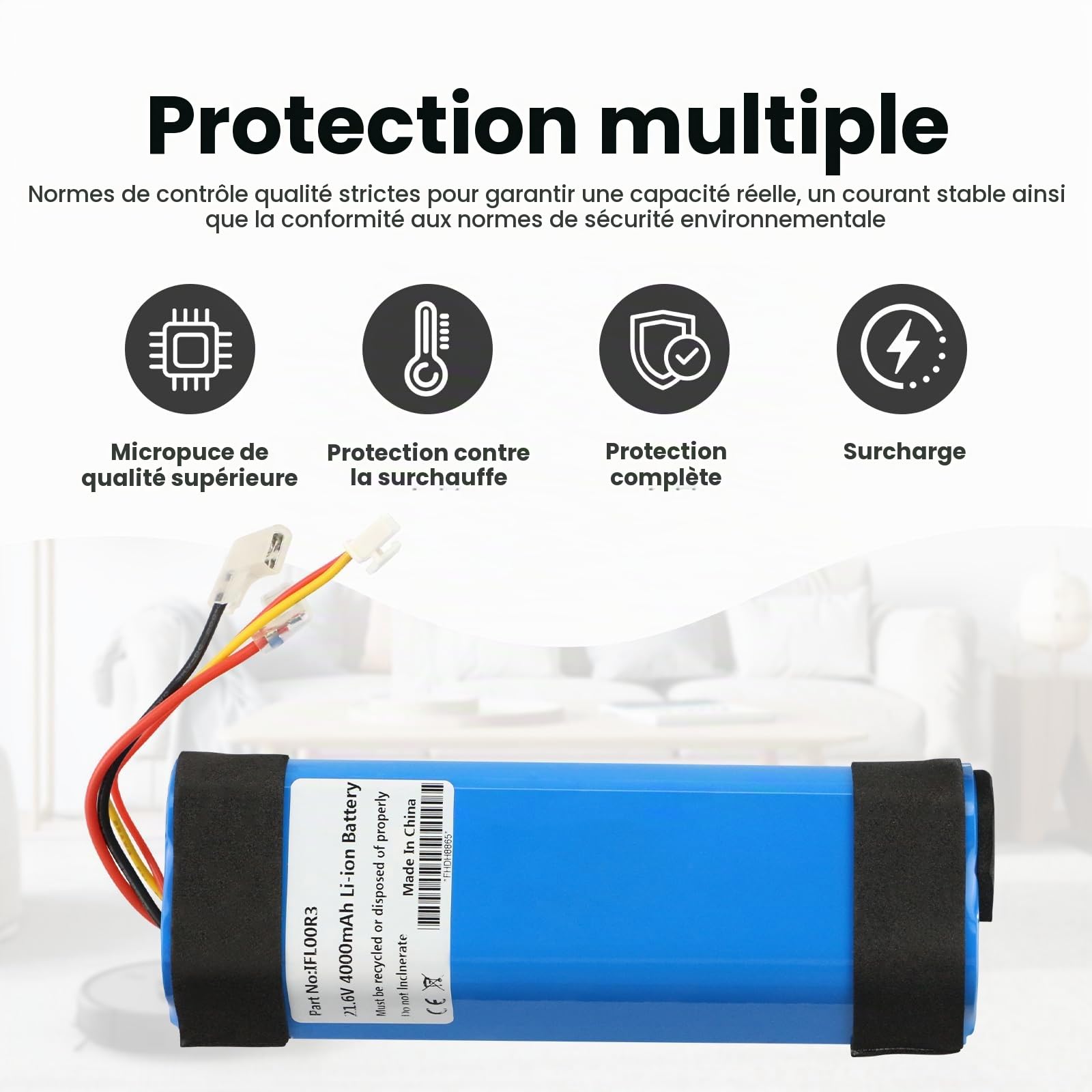 ANTIEE Batterie pour Tineco iFloor 3, Floor One S3, Floor One S3 Breeze
