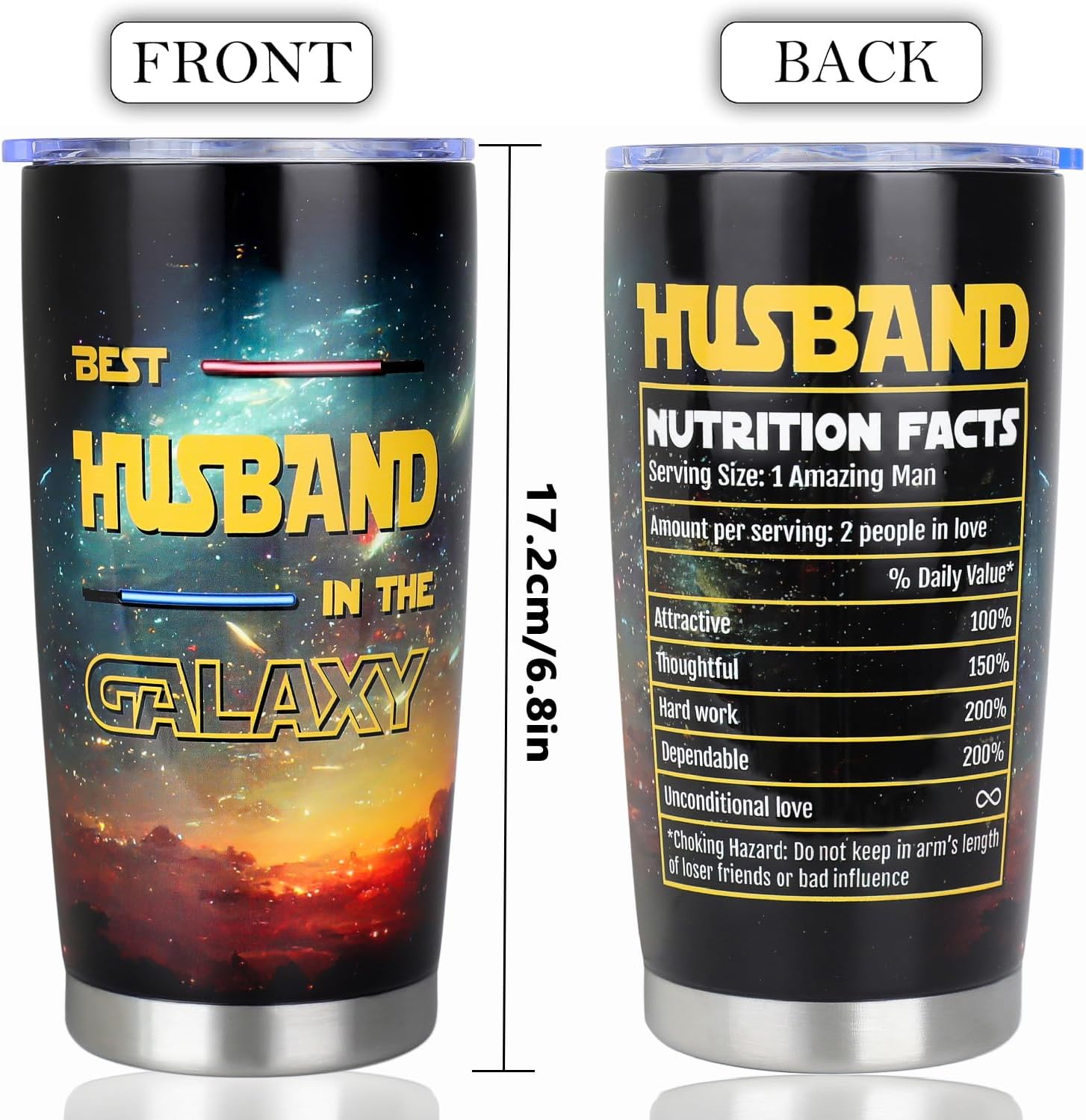 Gifts for Husband from Wife - Husband Gifts for Birthday Fathers Day Valentines Day Christmas - Hubby Gift Ideas from Wife - Romantic Anniversary Wedding Gift for Him Men - 20oz Tumbler - Image 2
