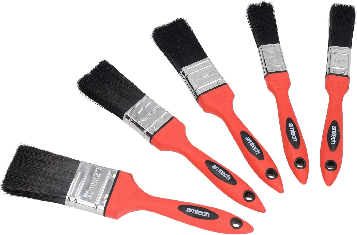 5pc Paint No Bristle Loss Brush Set Painters and Decorators Decorating Brushes