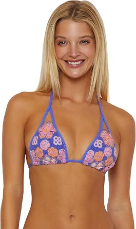 ISABELLA ROSE Womens Newport Triangle Bikini Top, Adjustable, Tie Back, Swimwear Separates for Women